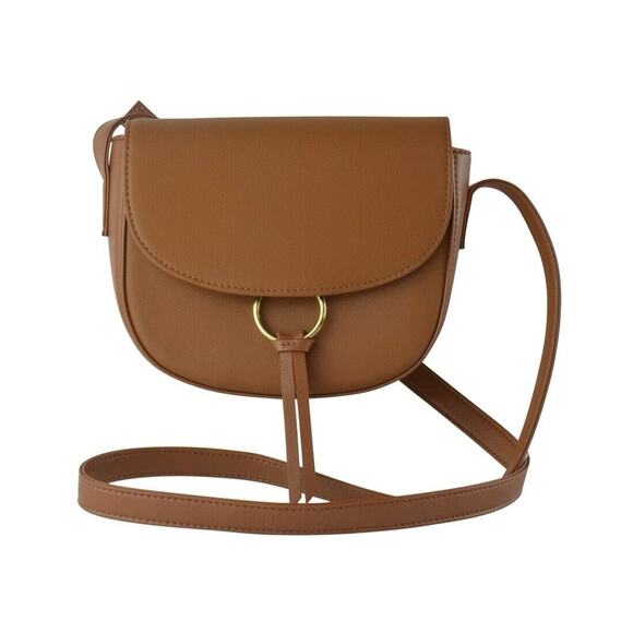 NWT JJ Winters Ivy Crossbody Bag Genuine Leather Camel Color - Picture 2 of 5